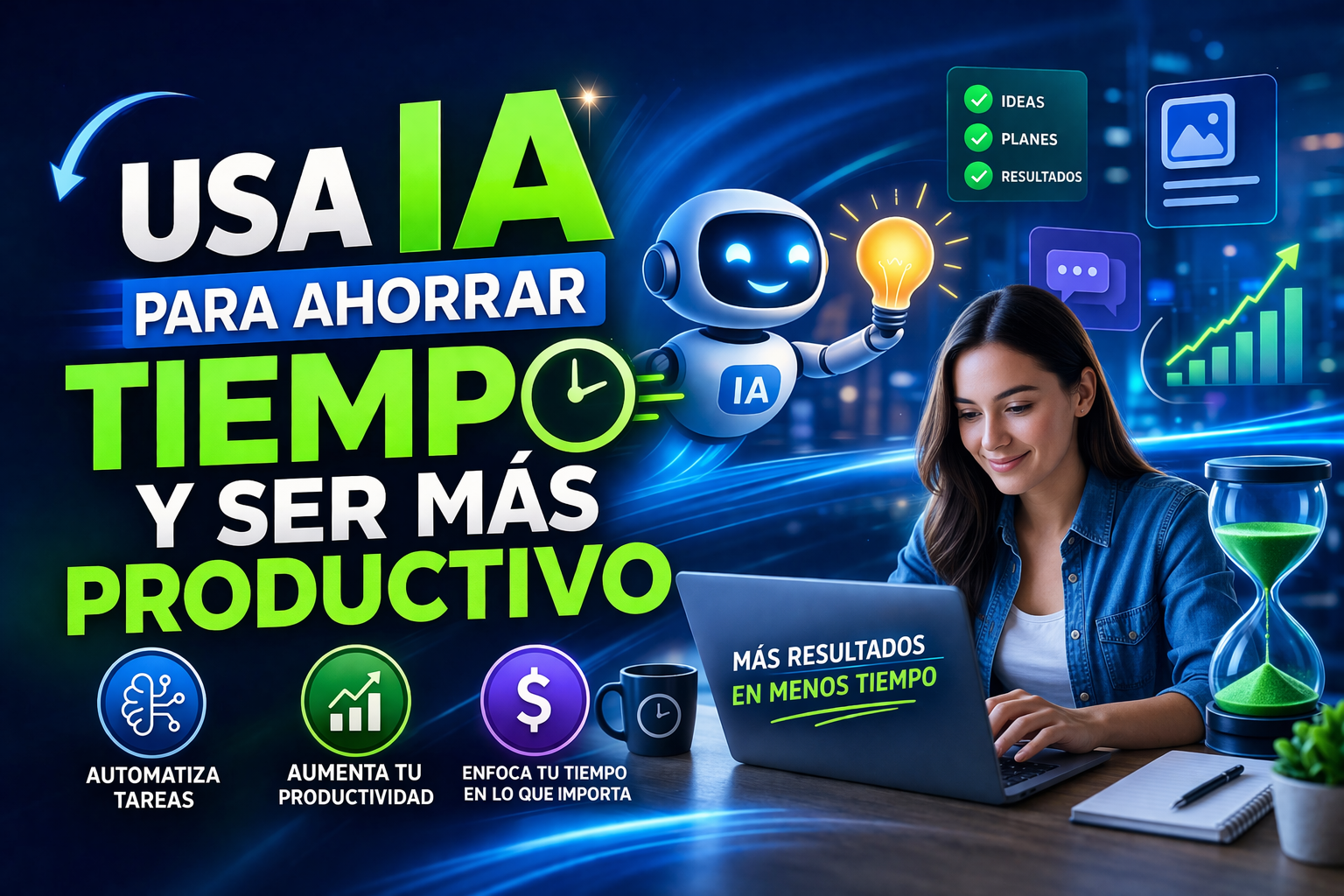 inteligencia artificial para ahorrar tiempo y mejorar la productividad en 2026 con herramientas automatizadas