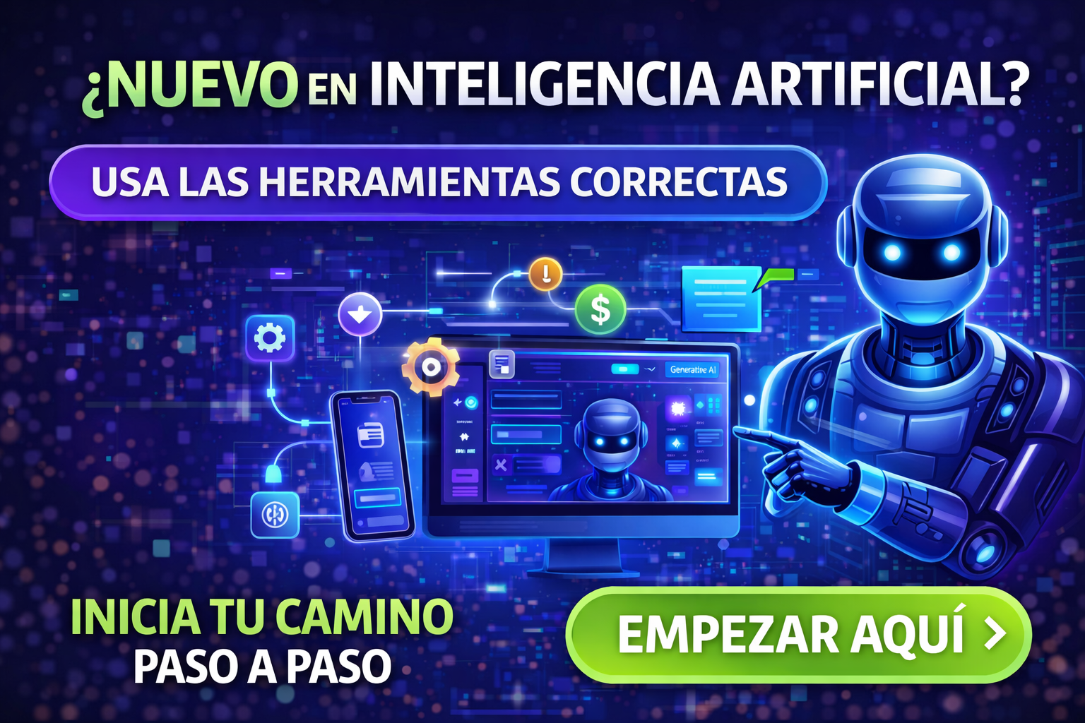 inteligencia artificial para principiantes en 2026 herramientas IA fáciles para empezar y automatizar tareas