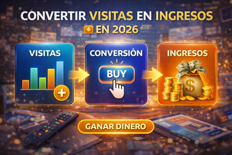 convertir visitas en ingresos 2026 marketing digital estrategia conversion online