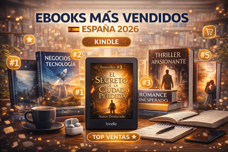 ebooks más vendidos España 2026 libros digitales kindle populares