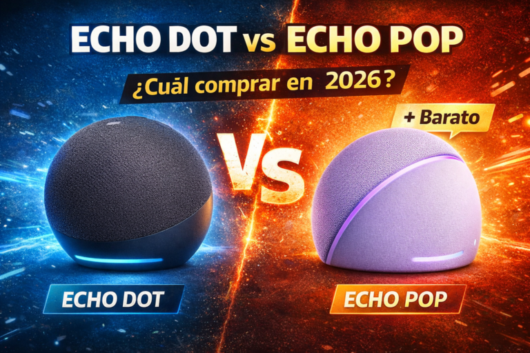 Echo Dot vs Echo Pop comparativa 2026 cual comprar mejor altavoz Alexa barato o con mejor sonido
