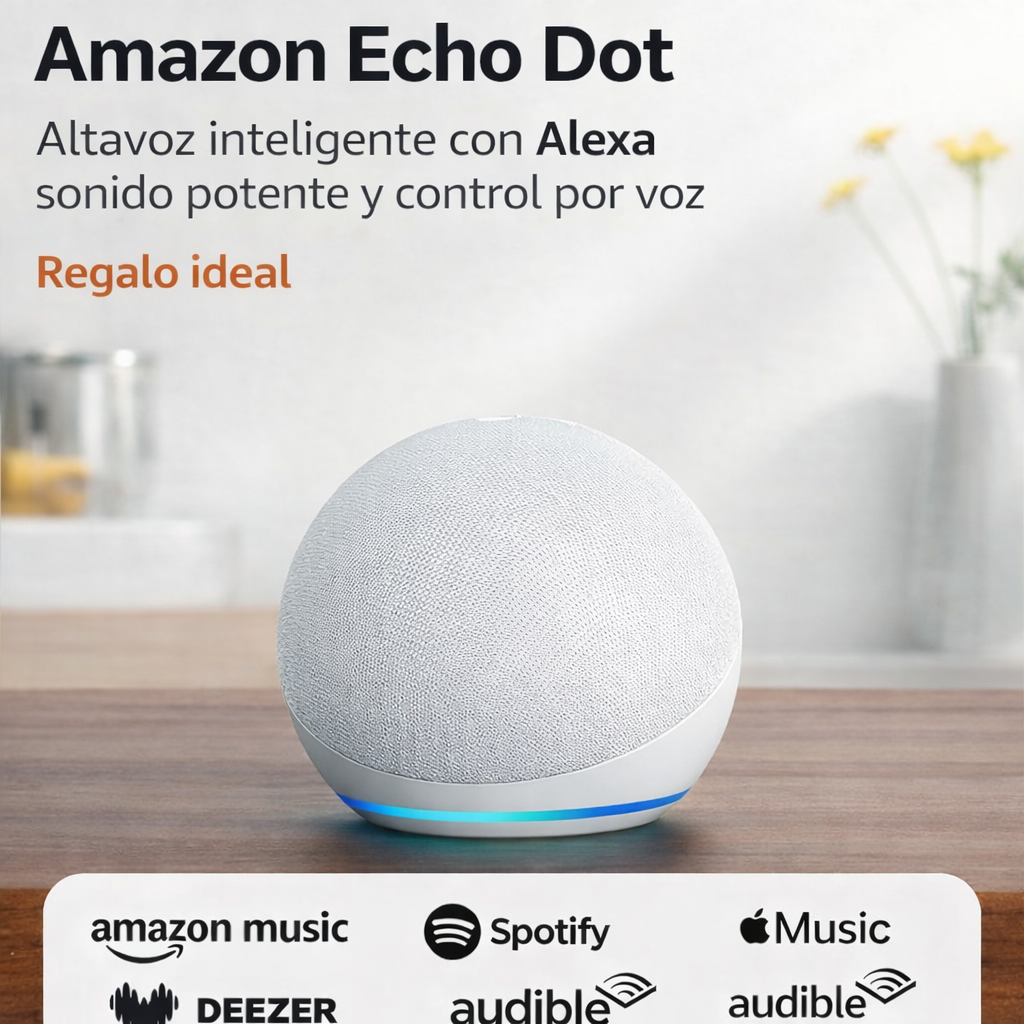 Amazon Echo Dot altavoz inteligente con Alexa sonido potente y control por voz