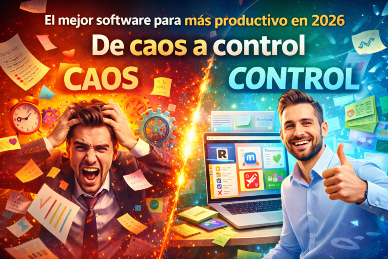 software productividad 2026 herramientas para ahorrar tiempo y organizar trabajo de forma eficiente
