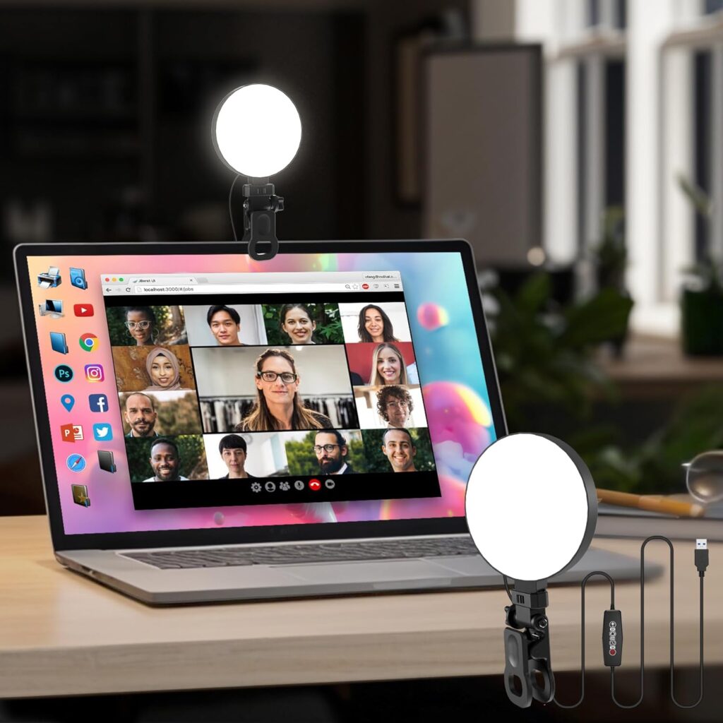 luz led videollamadas mejora imagen escritorio