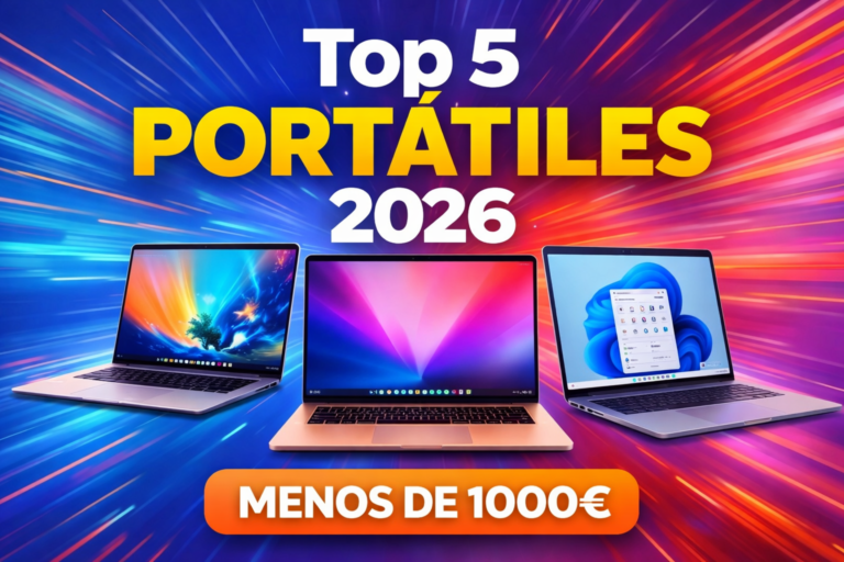 Mejores portátiles por menos de 1000 euros en 2026, ranking top 5 laptops calidad precio