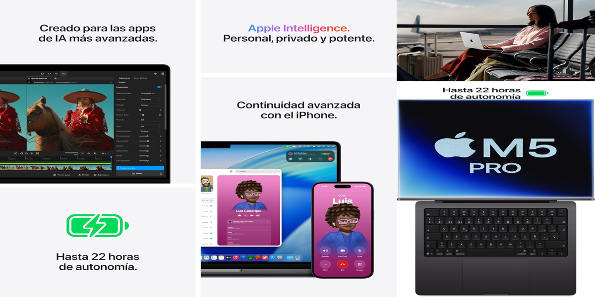 macbook pro m5 trabajar online rendimiento autonomia multitarea
