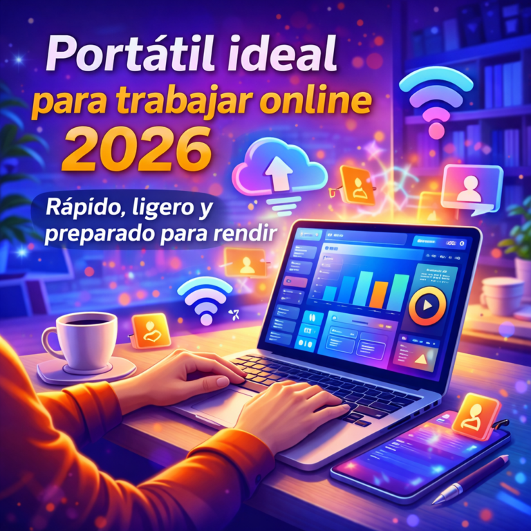 portatil ideal para trabajar online 2026 ligero potente productividad remoto