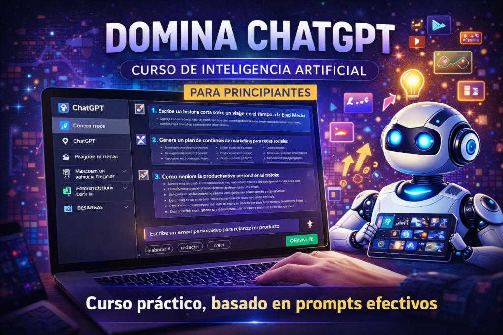 curso ChatGPT inteligencia artificial para principiantes prompts efectivos