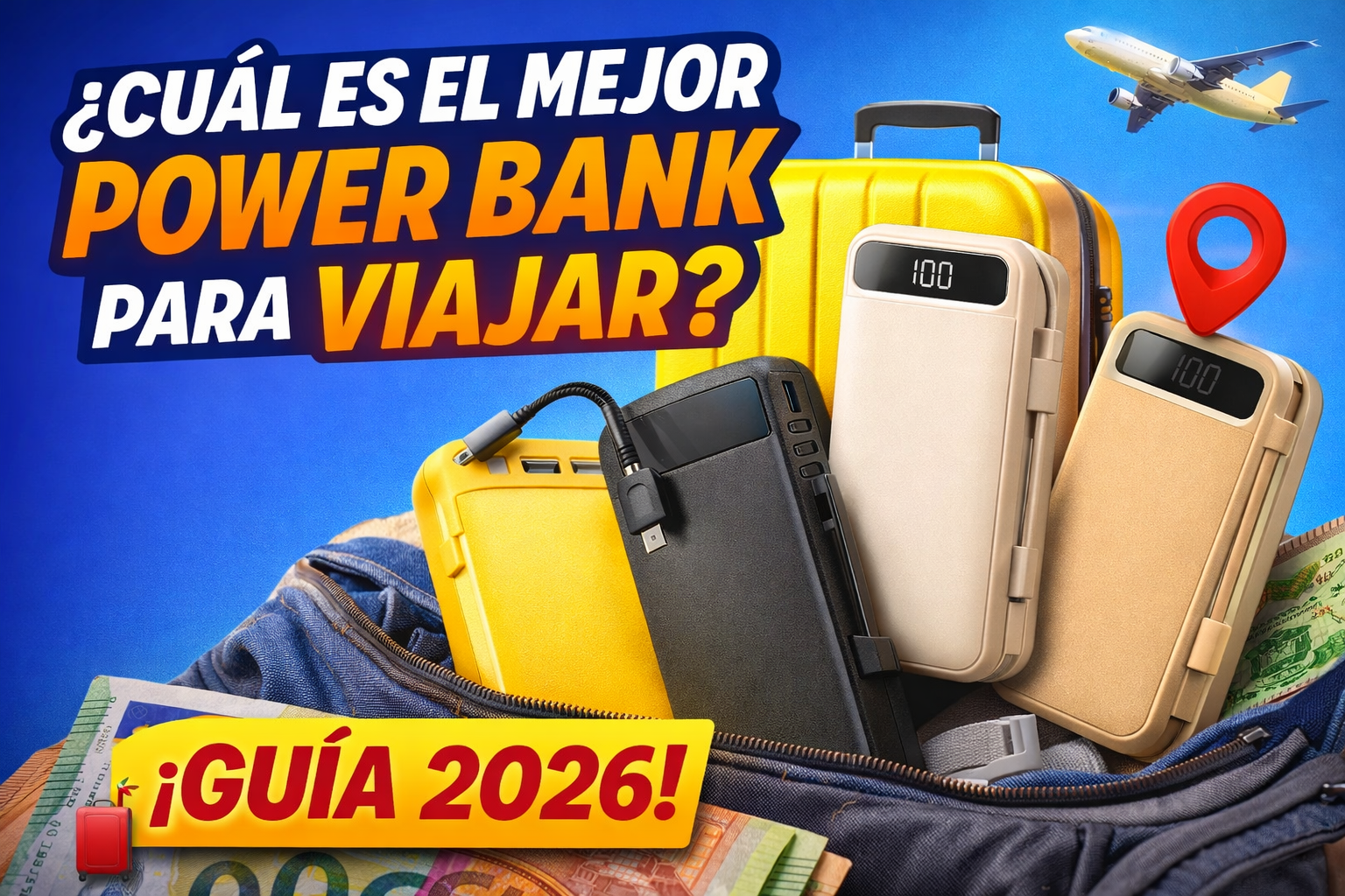 que power bank comprar para viajar en 2026 mejores baterias externas para viaje con maleta