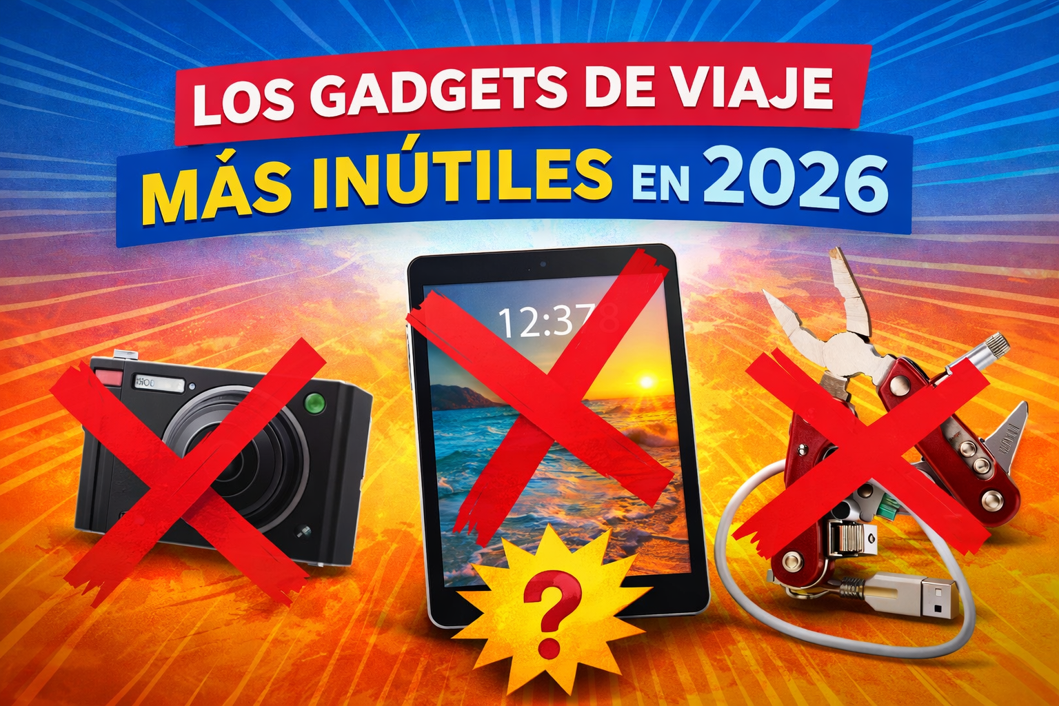 gadgets de viaje más inútiles en 2026 dispositivos que no merece la pena comprar para viajar