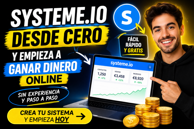 systeme.io para ganar dinero online desde cero paso a paso