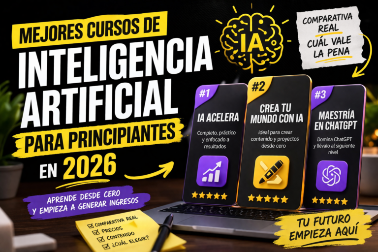 mejores cursos de inteligencia artificial para principiantes en 2026 aprender IA desde cero y generar ingresos online