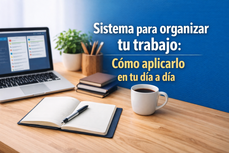 sistema para organizar tu trabajo y reducir la carga mental con un entorno de trabajo ordenado