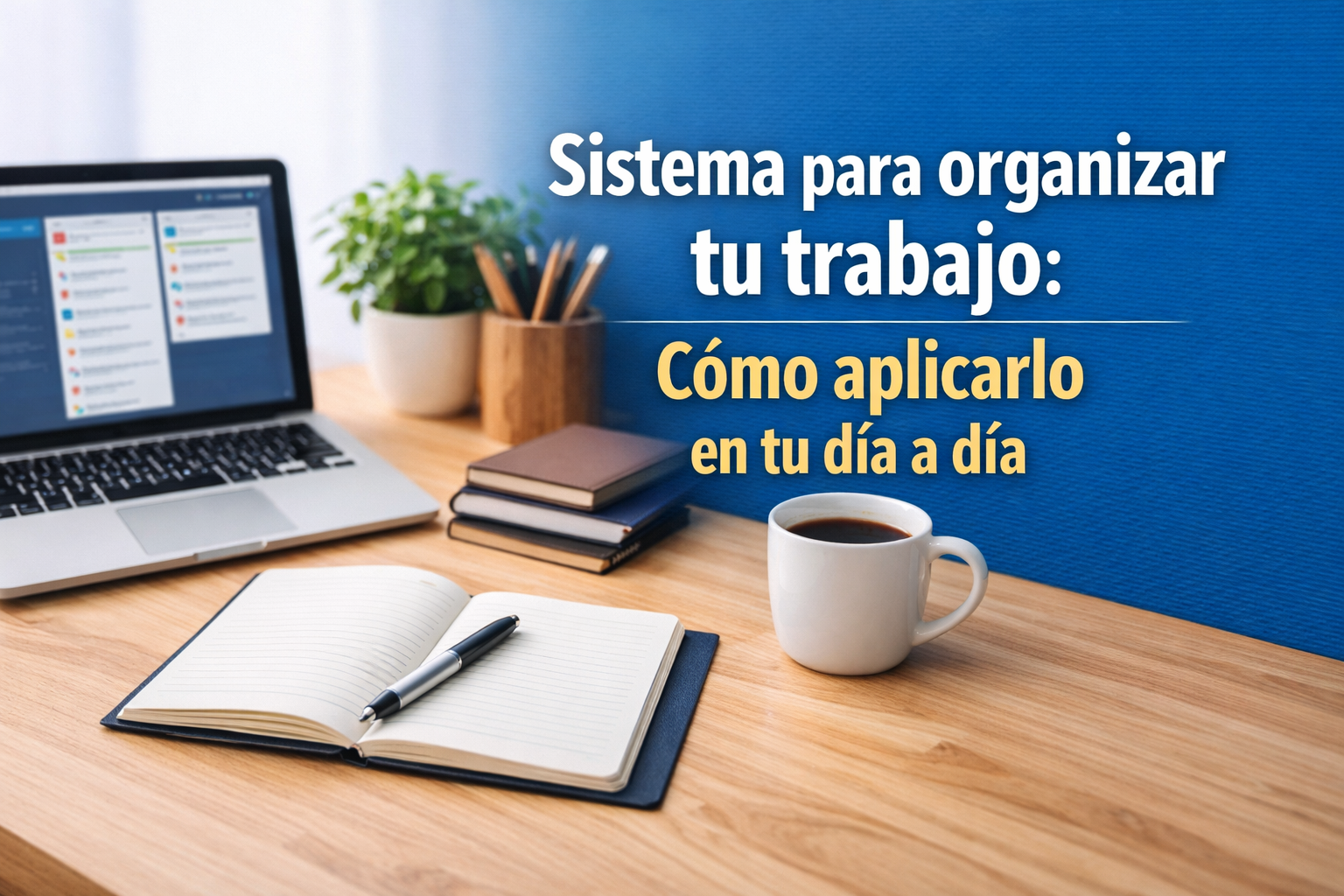 sistema para organizar tu trabajo y reducir la carga mental con un entorno de trabajo ordenado