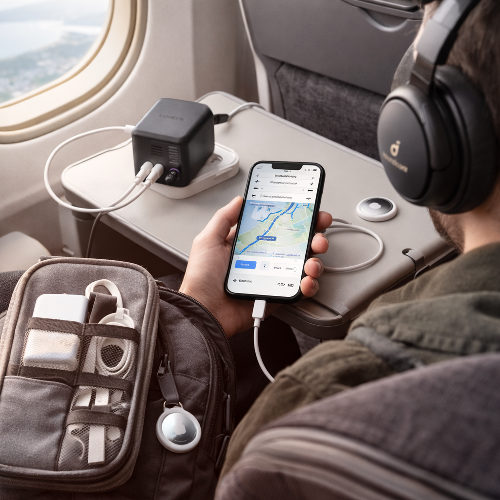 gadgets imprescindibles para viajar en 2026 en uso real durante viaje