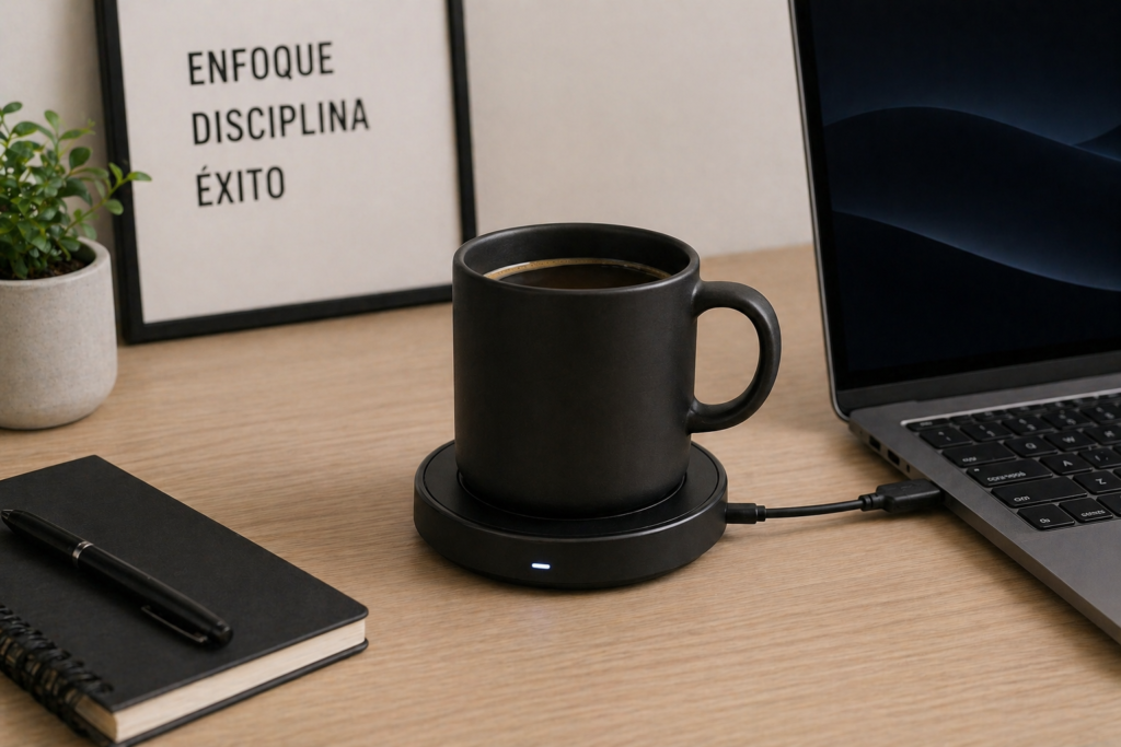 calentador de tazas USB para mantener el café caliente en escritorio