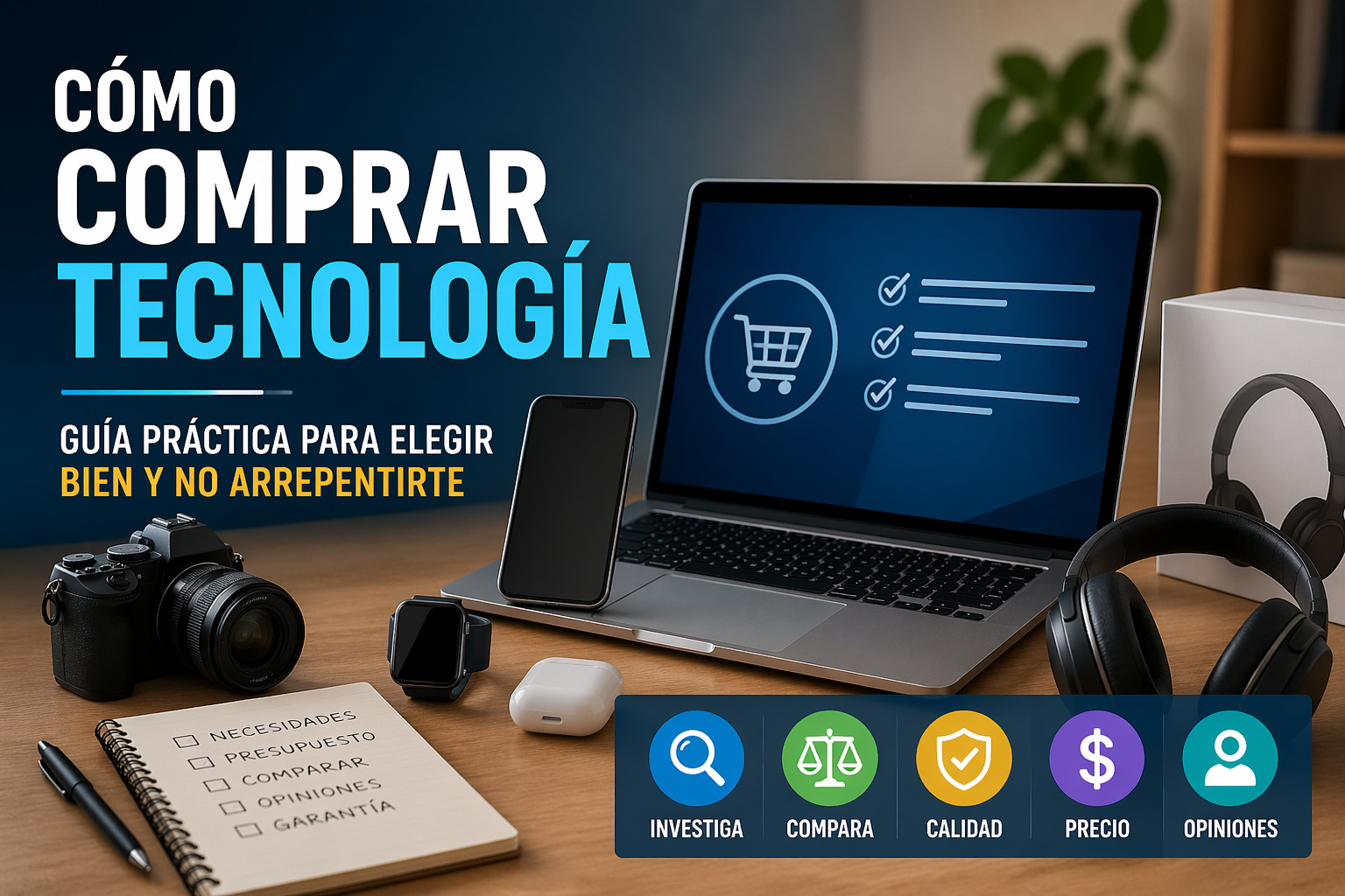 Cómo comprar tecnología con guía práctica para elegir bien gadgets ordenadores móviles y accesorios sin arrepentirte después