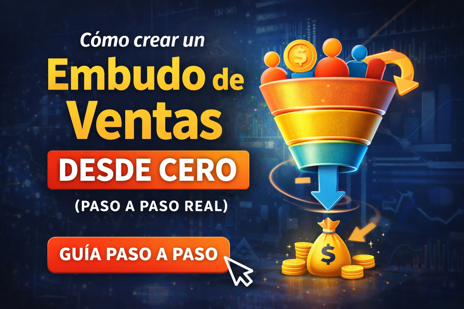 crear embudo de ventas desde cero paso a paso con ejemplo real y proceso de conversión online