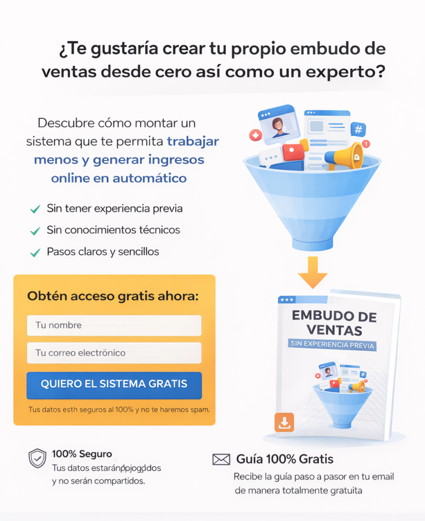 crear embudo de ventas pagina de captura systeme.io ejemplo real