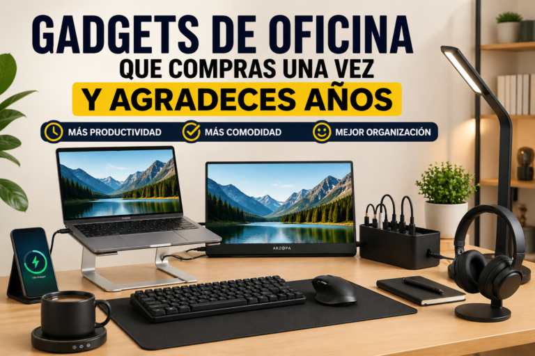 Gadgets de oficina útiles y duraderos para mejorar productividad y comodidad en el escritorio
