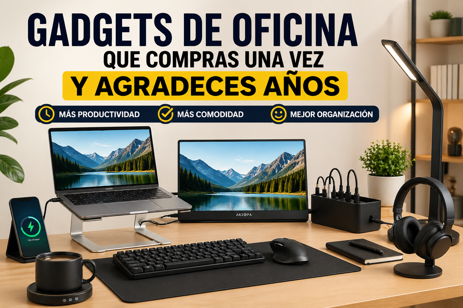 Gadgets de oficina útiles y duraderos para mejorar productividad y comodidad en el escritorio