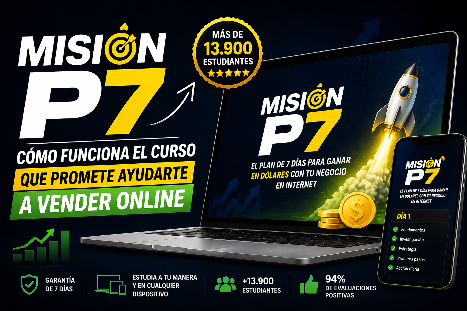 Misión P7 cómo funciona el curso que promete ayudarte a vender online ganar dinero con negocio digital en internet