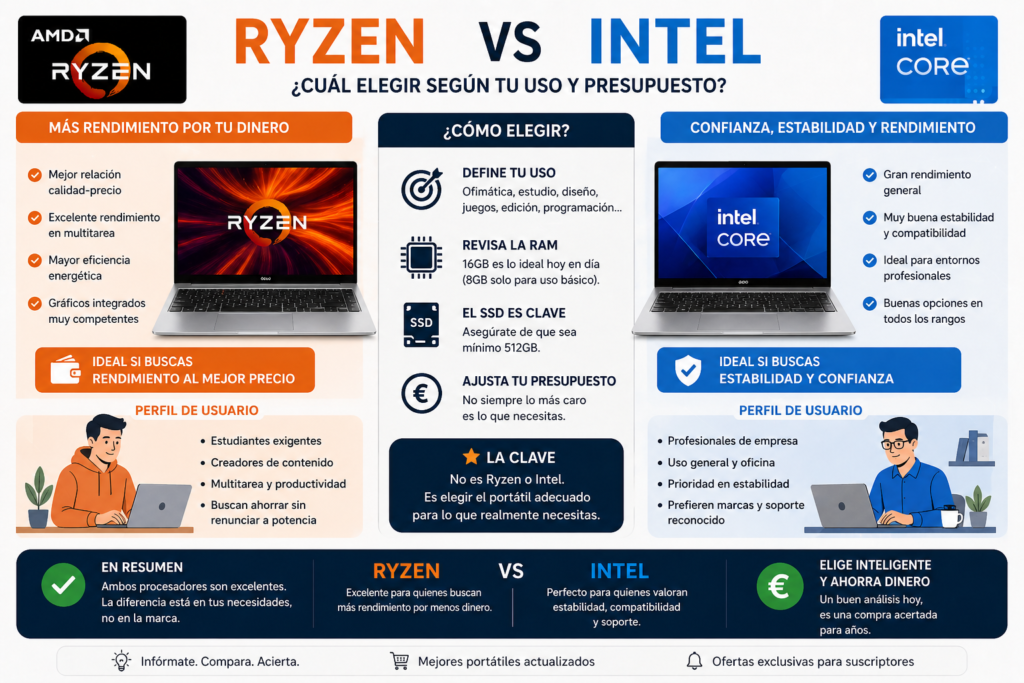 Ryzen vs Intel cuál elegir según uso y presupuesto