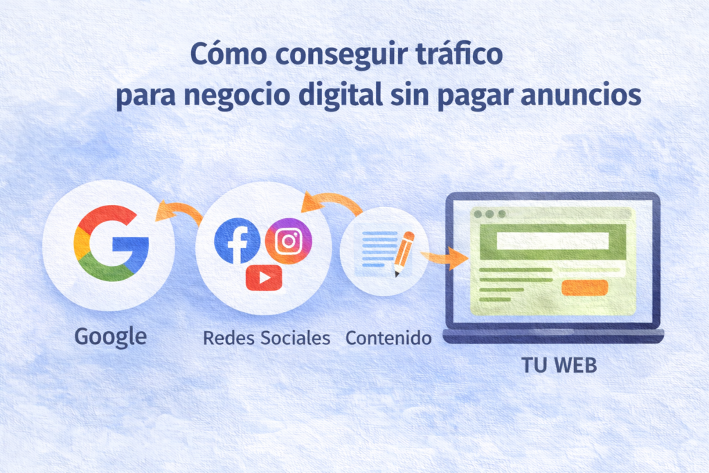 como conseguir trafico para negocio digital sin pagar anuncios