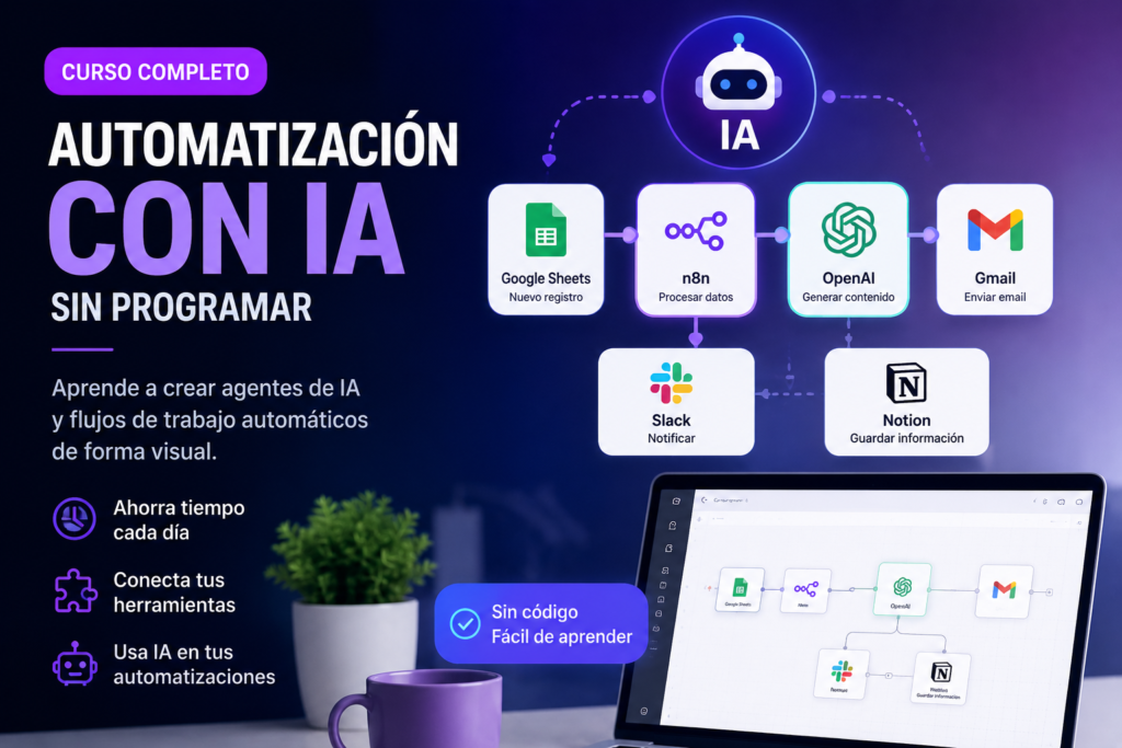 curso de automatización con IA sin programar