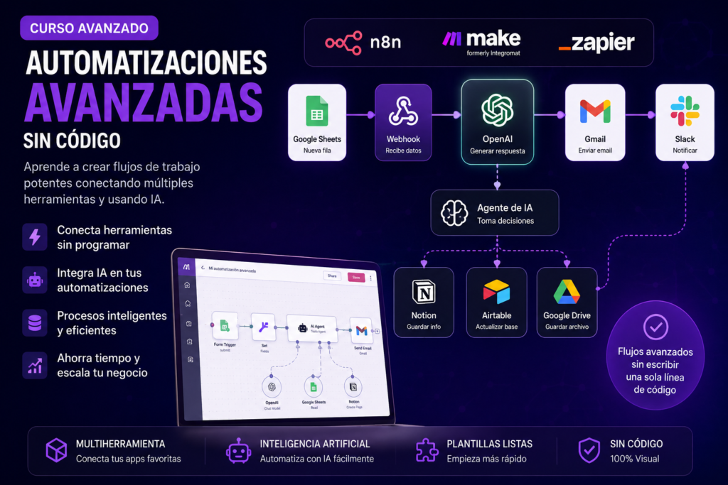 curso avanzado de automatización sin código