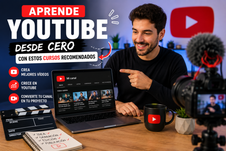cursos para aprender YouTube desde cero y crear mejores vídeos