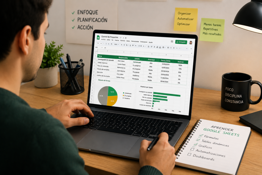 curso de Google Sheets en español para aprender desde cero y trabajar mejor