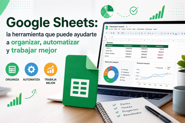 herramienta Google Sheets para organizar datos, automatizar tareas y trabajar de forma más eficiente en entorno digital