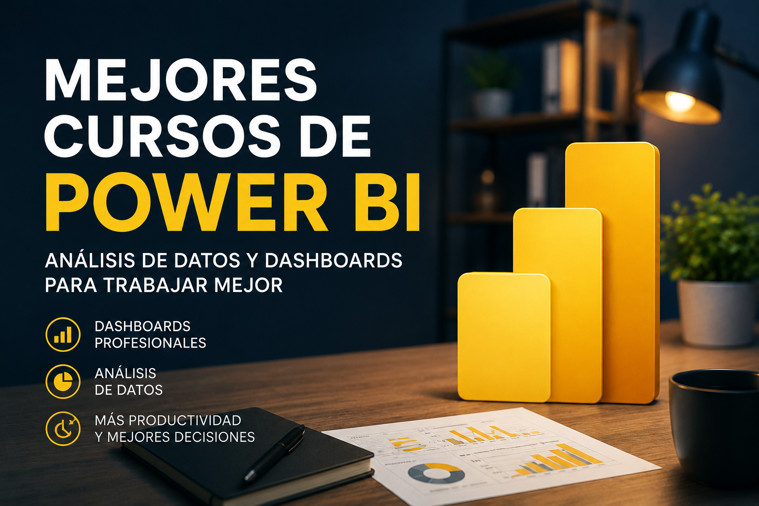 mejores cursos de Power BI para aprender análisis de datos y crear dashboards profesionales