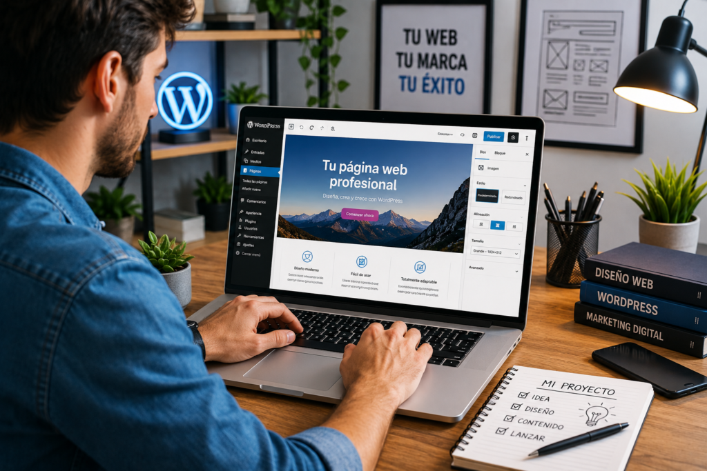 curso WordPress desde cero para aprender a crear páginas web profesionale