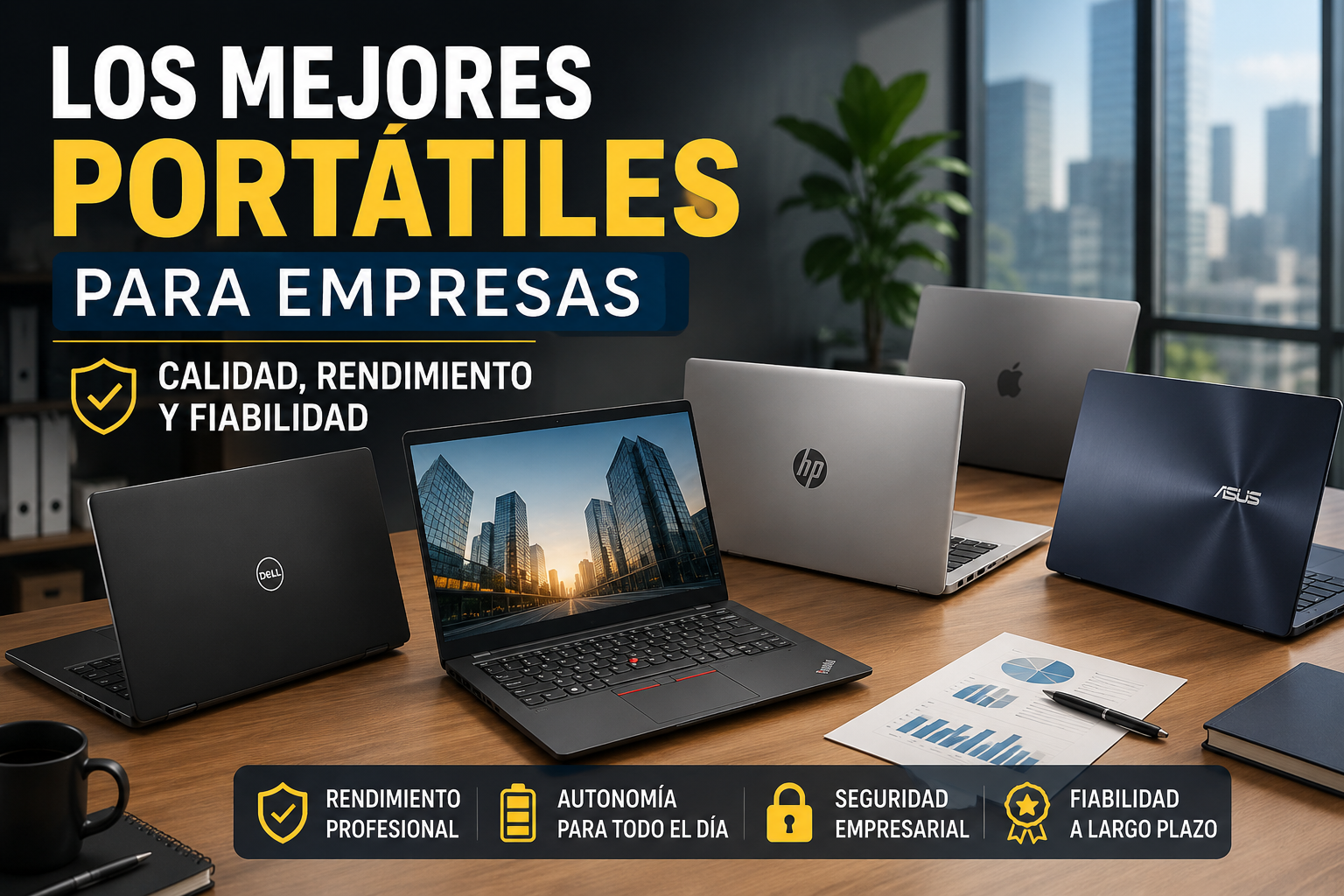 Los mejores portátiles para empresas con gran rendimiento, autonomía y fiabilidad para trabajar